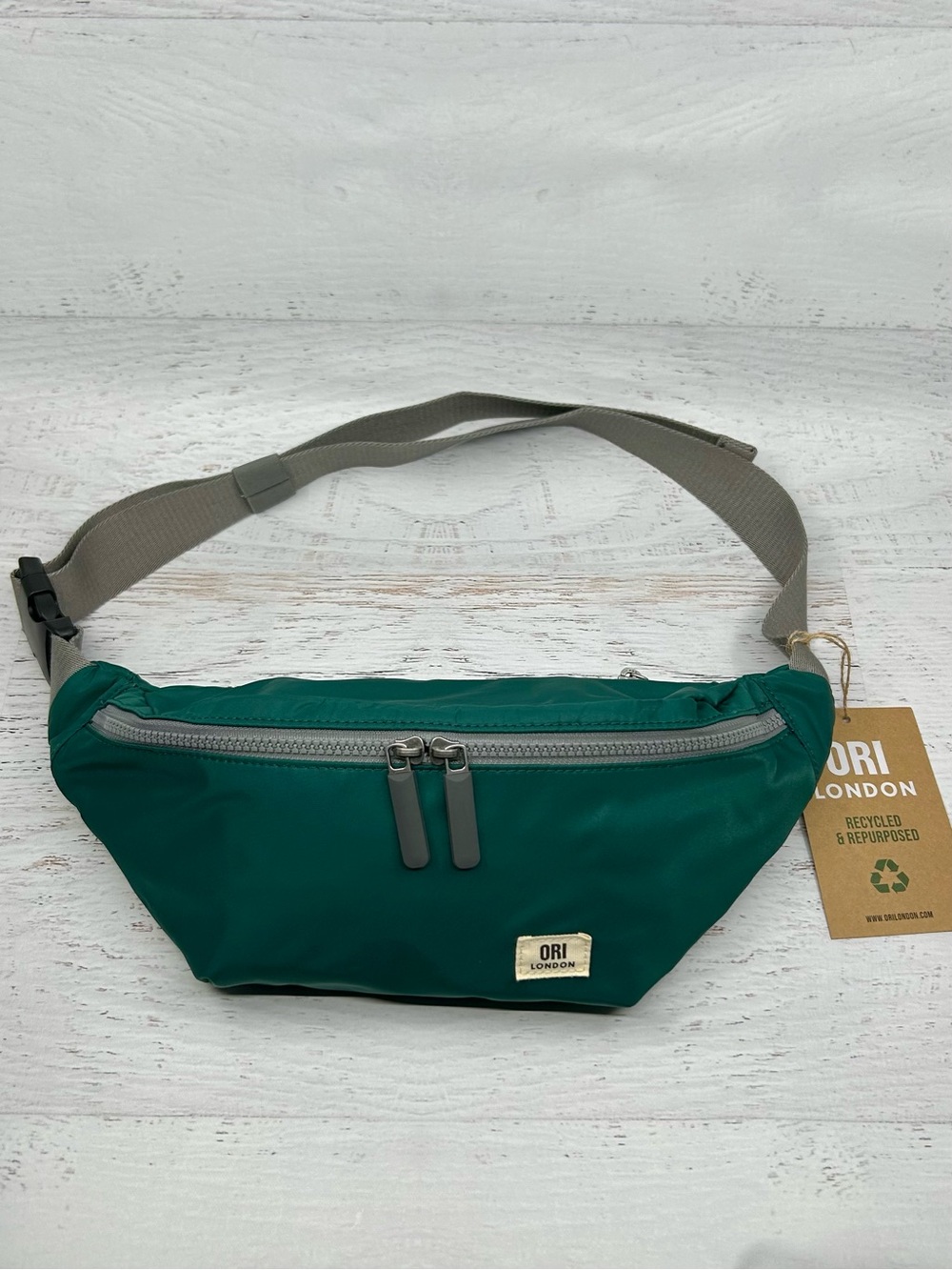 NWT ORI London Jubilee Hip Bag in Teal Crossbody Belt Bag Fanny Pack - Picture 2 of 16